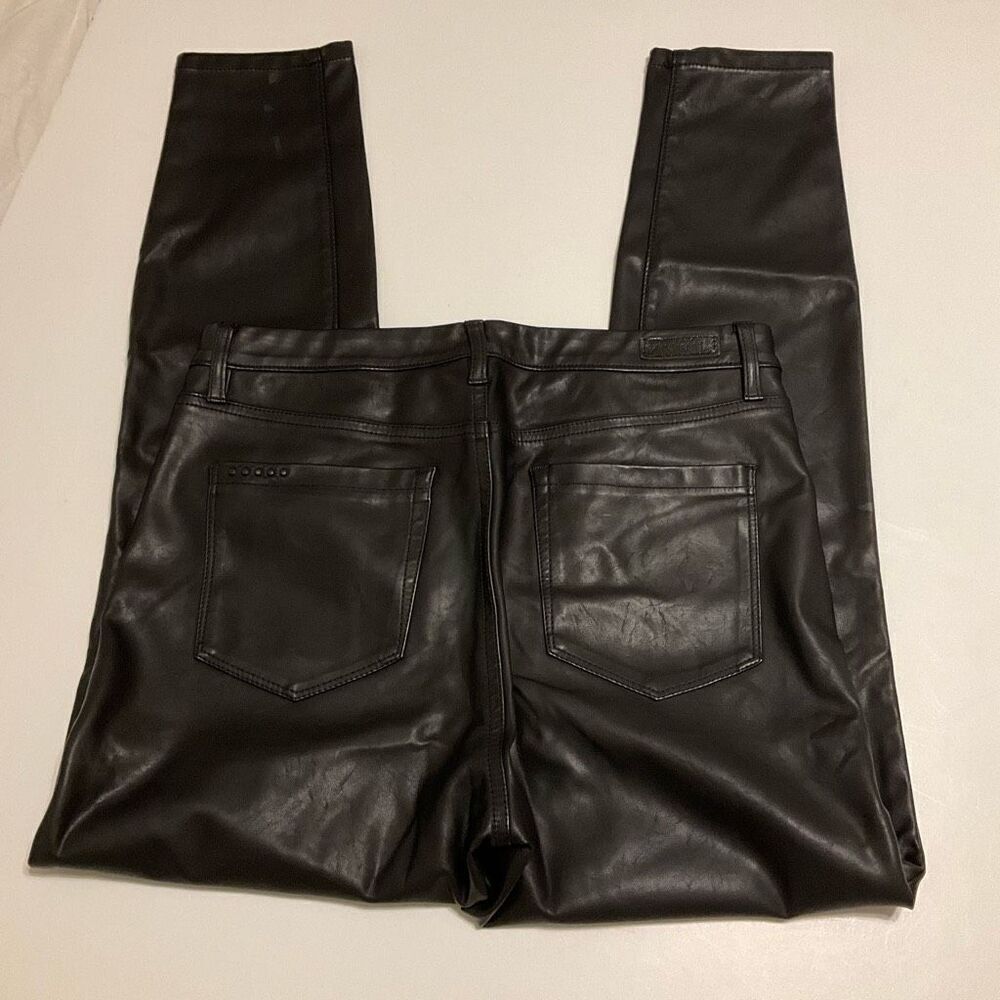 Blank NYC Midrise Skinny Faux Leather Pants, Size 29/6-8. Black - Picture 2 of 7